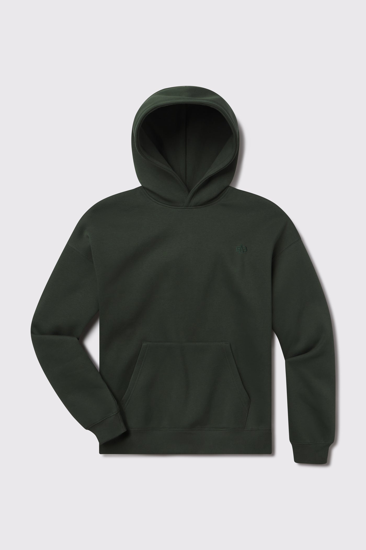 Monogram Heavy Hoodie - Forest - photo from back flat lay #color_forest