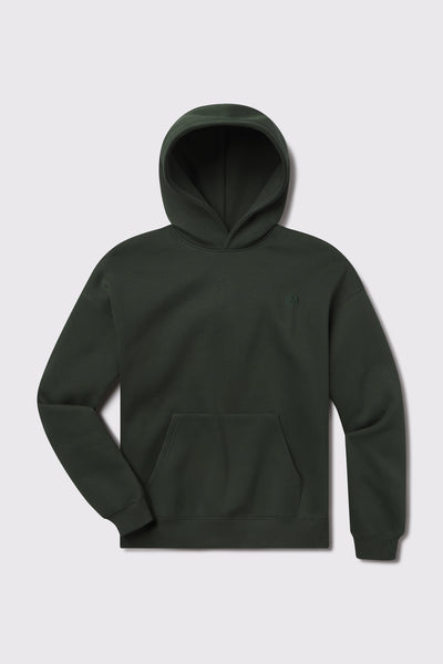 Monogram Heavy Hoodie - Forest - photo from back flat lay #color_forest