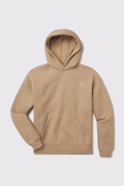 Monogram Heavy Hoodie - Sand - photo from front flat lay #color_sand