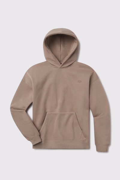 Monogram Heavy Hoodie - Stone - photo from front flat lay #color_stone