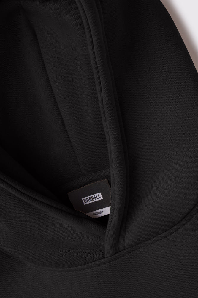Monogram Heavy Hoodie - Black - photo from hood detail #color_black