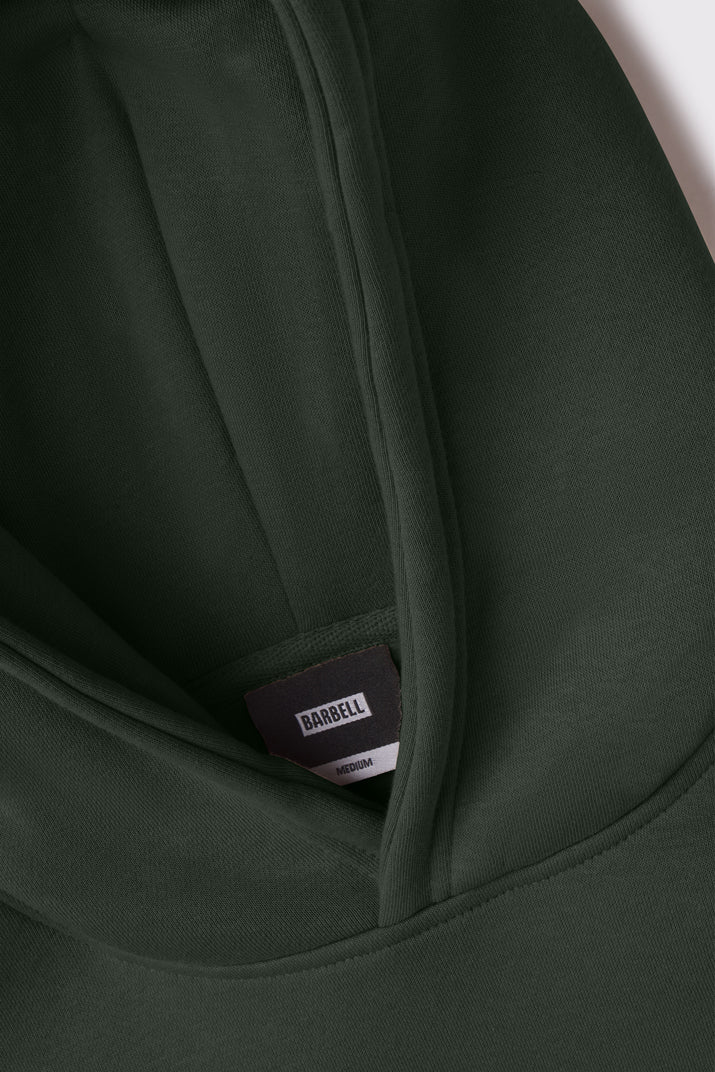 Monogram Heavy Hoodie - Forest - photo from hood detail #color_forest
