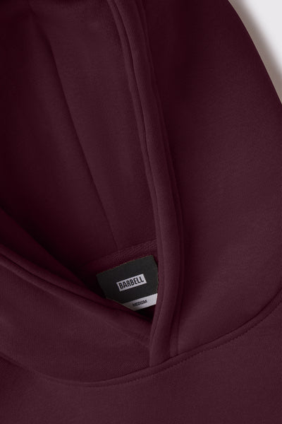 Monogram Heavy Hoodie - Maroon - photo from hood detail #color_maroon