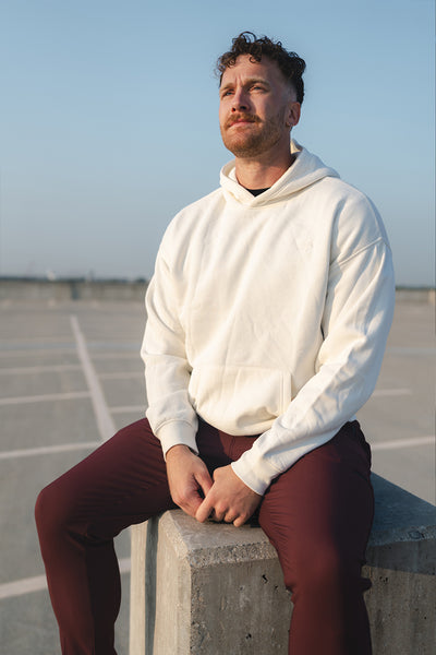 Monogram Heavy Hoodie - Cream - photo from lifestyle #color_cream