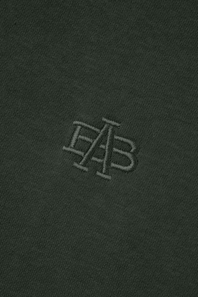 Monogram Heavy Hoodie - Forest - photo from logo detail #color_forest