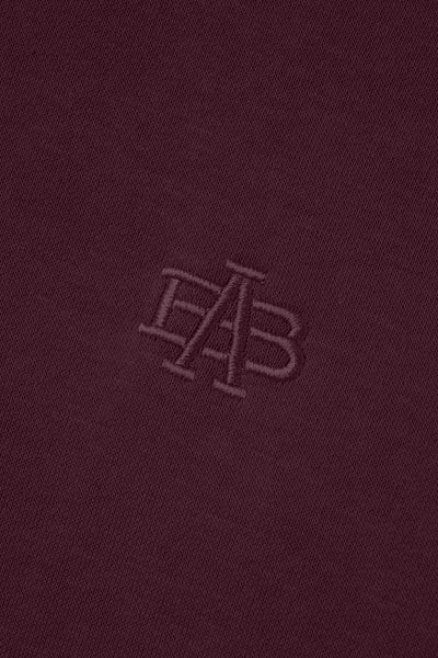 Monogram Heavy Hoodie - Maroon - photo from logo detail #color_maroon