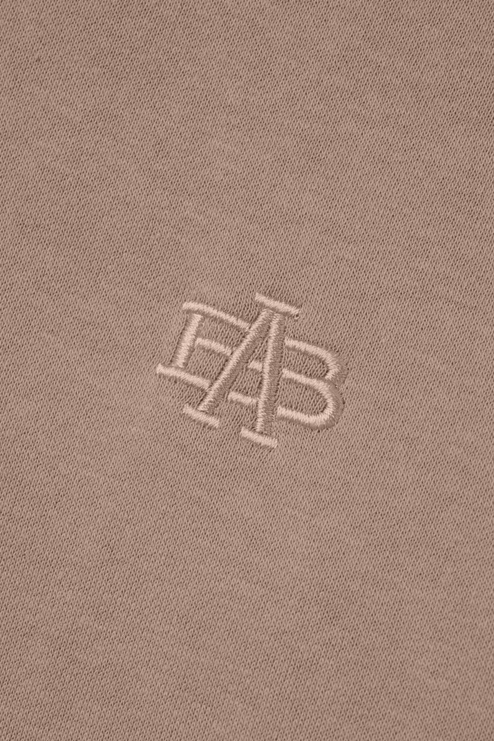 Monogram Heavy Hoodie - Stone - photo from logo detail #color_stone