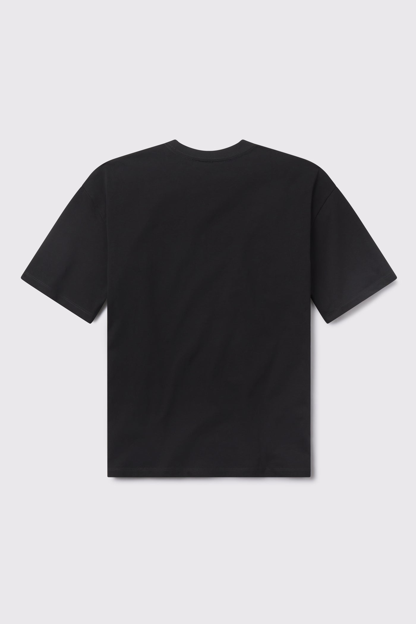 Heavy Tee - Black - photo from back flat lay #color_black