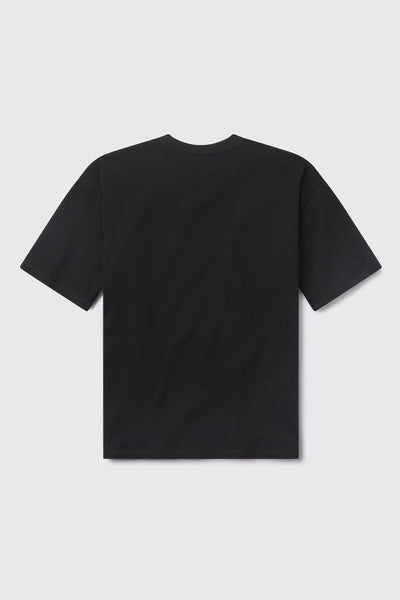 Heavy Tee - Black - photo from back flat lay #color_black