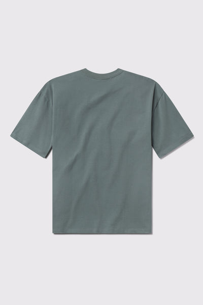 Heavy Tee - Sage - photo from back flat lay #color_sage