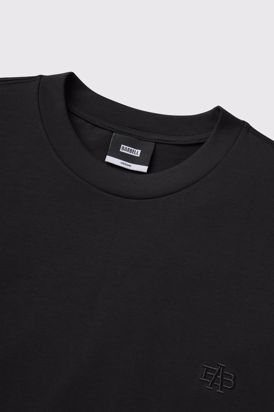 Heavy Tee - Black - photo from collar detail #color_black