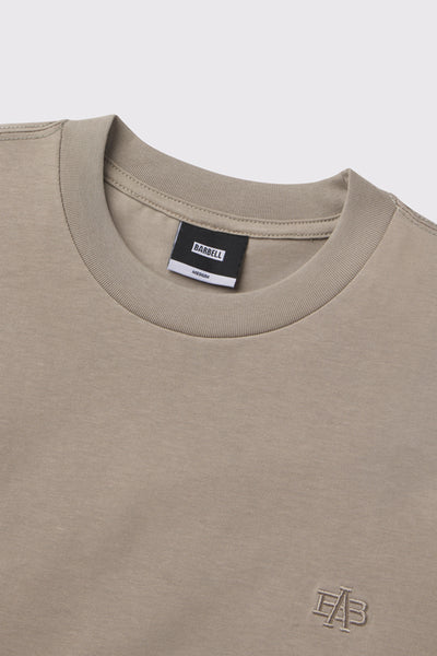 Heavy Tee - Bluff - photo from collar detail #color_bluff