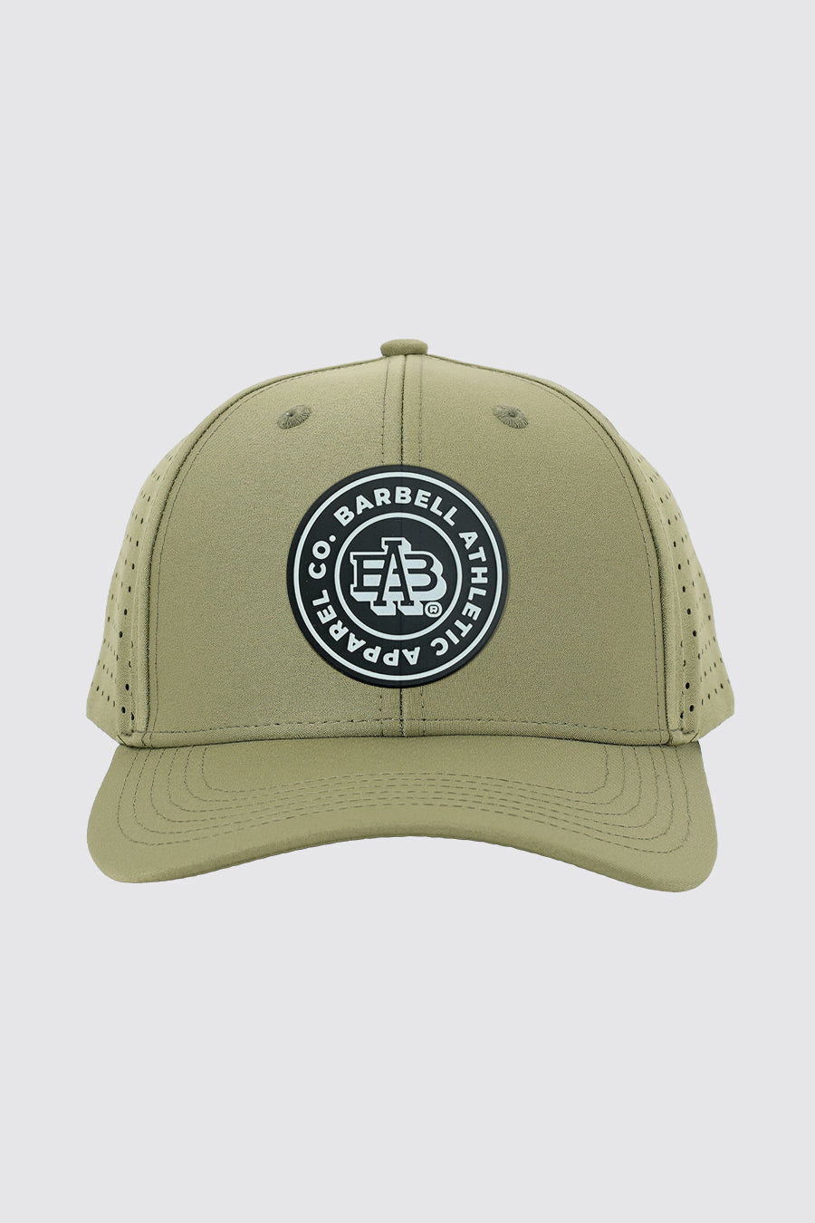 Monogram Mesh Snapback Hat - Olive- photo from front #color_olive-monogram