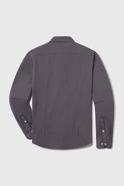 Motive Dress Shirt - Charcoal - photo from back flat lay #color_charcoal