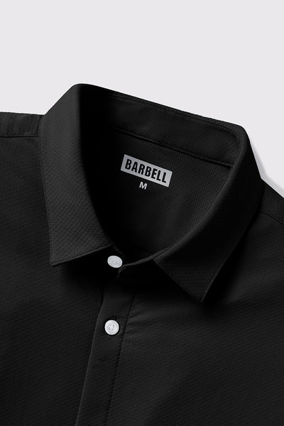 Motive Dress Shirt - Black - photo from collar detail #color_black