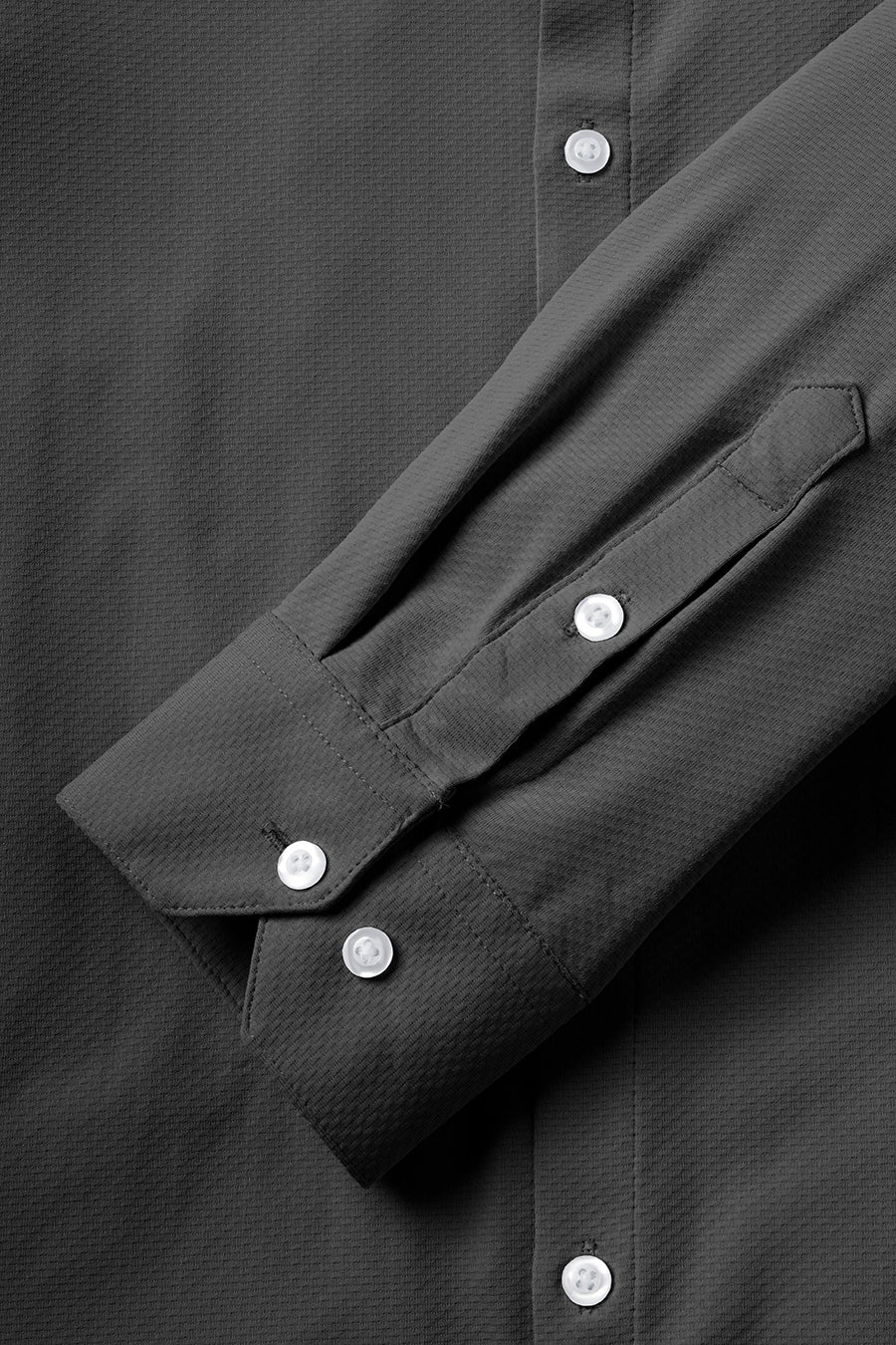 Motive Dress Shirt - Charcoal - photo from cuff detail #color_charcoal