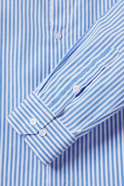 Motive Dress Shirt - Steel Stripe - photo from cuff detail #color_steel-stripe