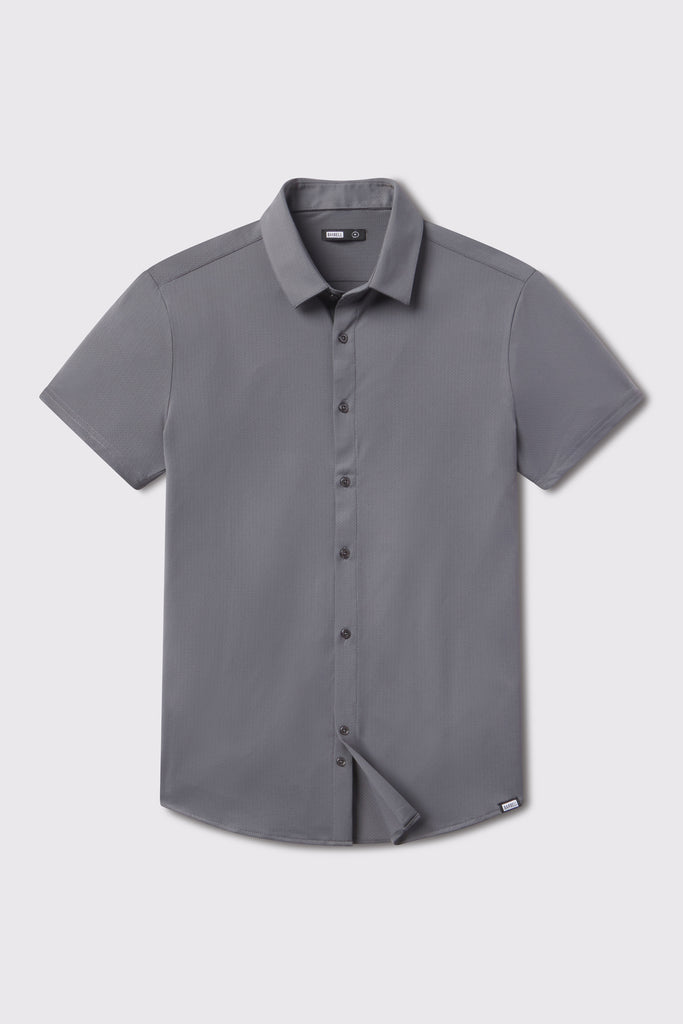 short sleeve dress shirt for men Motive Short Sleeve Dress Shirt M / Black