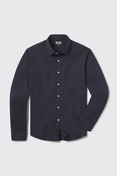 Motive Dress Shirt - Navy - photo from front flat lay #color_navy