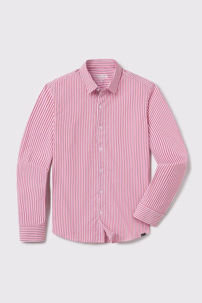 Motive Dress Shirt - Red Stripe - photo from front flat lay #color_red-stripe