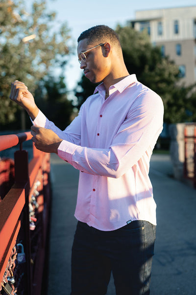 Motive Dress Shirt - Red Diamond - photo from lifestyle #color_red-diamond