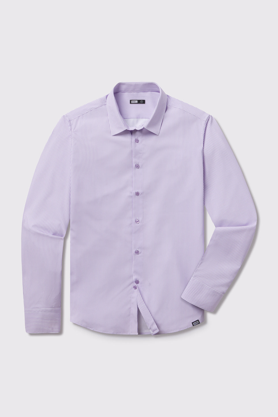 Motive Dress Shirt - Purple Stripe - photo from front flat lay #color_purple-stripe