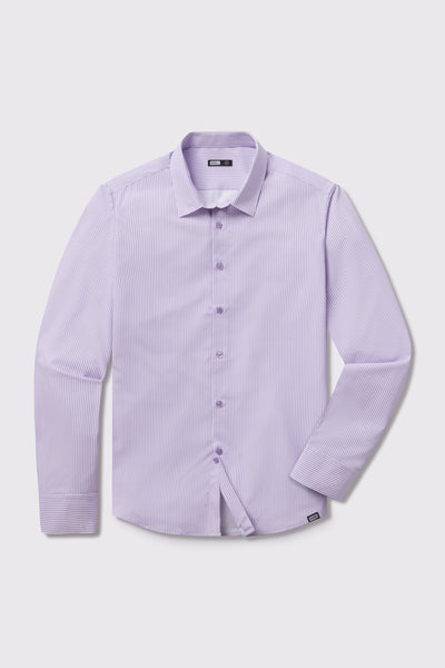 Motive Dress Shirt - Purple Stripe - photo from front flat lay #color_purple-stripe