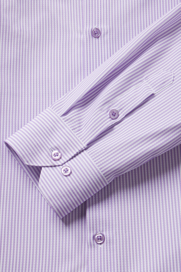 Motive Dress Shirt - Purple Stripe - photo from cuff detail #color_purple-stripe