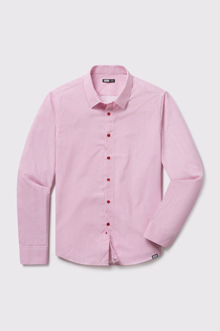 Motive Dress Shirt - Red Diamond - photo from front flat lay #color_red-diamond