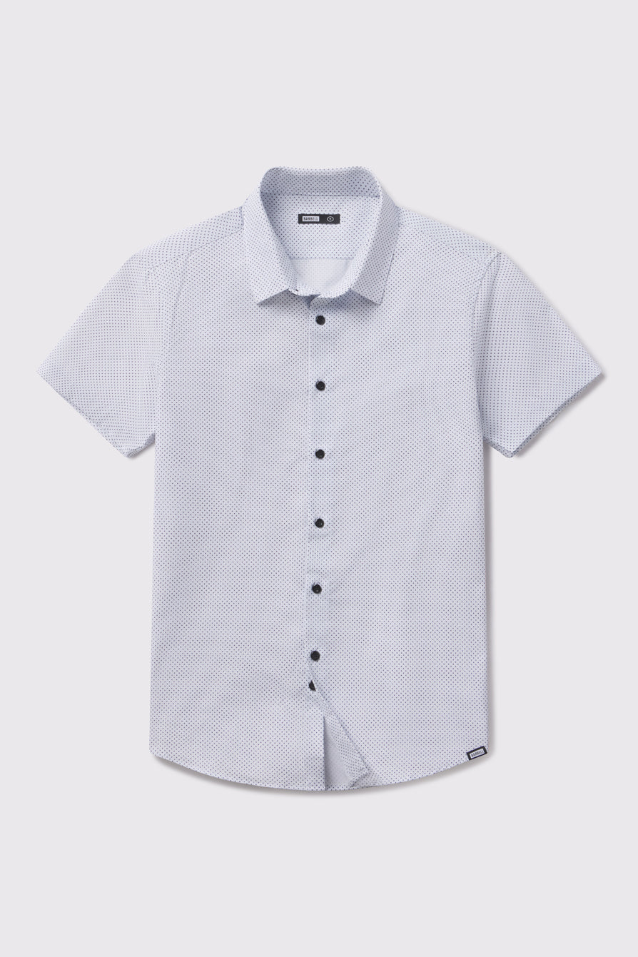 Motive Dress Shirt - Black Dot - photo from front flat lay #color_black-dot