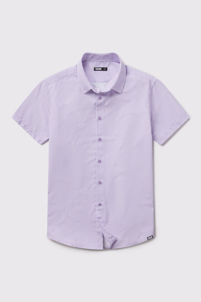 Motive Short Sleeve - Steel Purple - photo from front flat lay #color_purple-stripe