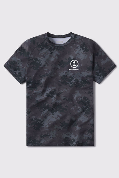 One Mile Out Ultralight Tech Tee - Blackout - photo from front flat lay #color_blackout