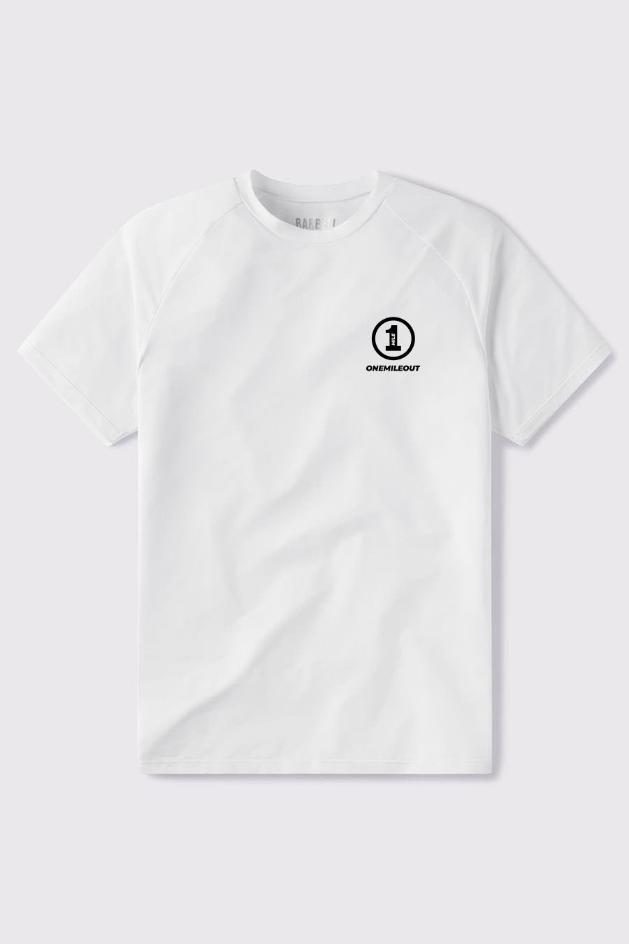 One Mile Out Ultralight Tech Tee - White - photo from front flat lay #color_white
