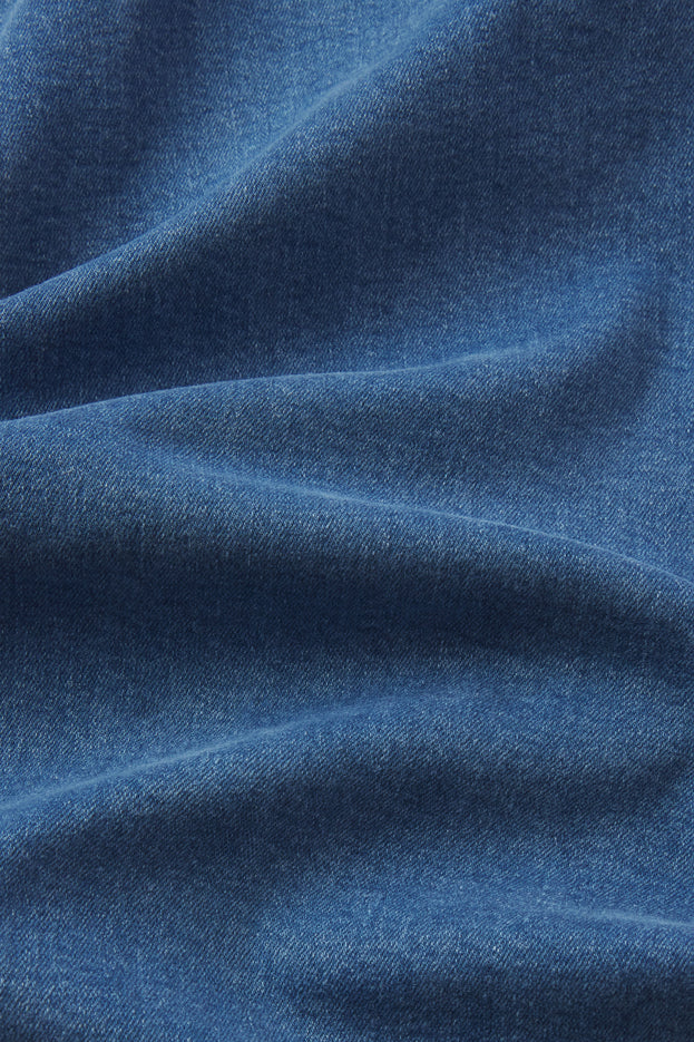 Mens Relaxed Athletic Fit Jeans 2.0 -Light Wash - photo fabric detail #color_light-wash