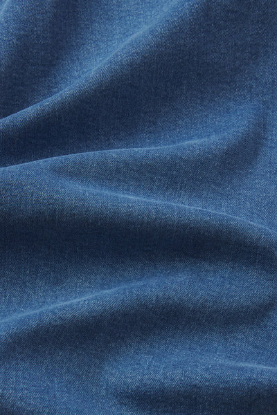 Mens Relaxed Athletic Fit Jeans 2.0 -Light Wash - photo fabric detail #color_light-wash