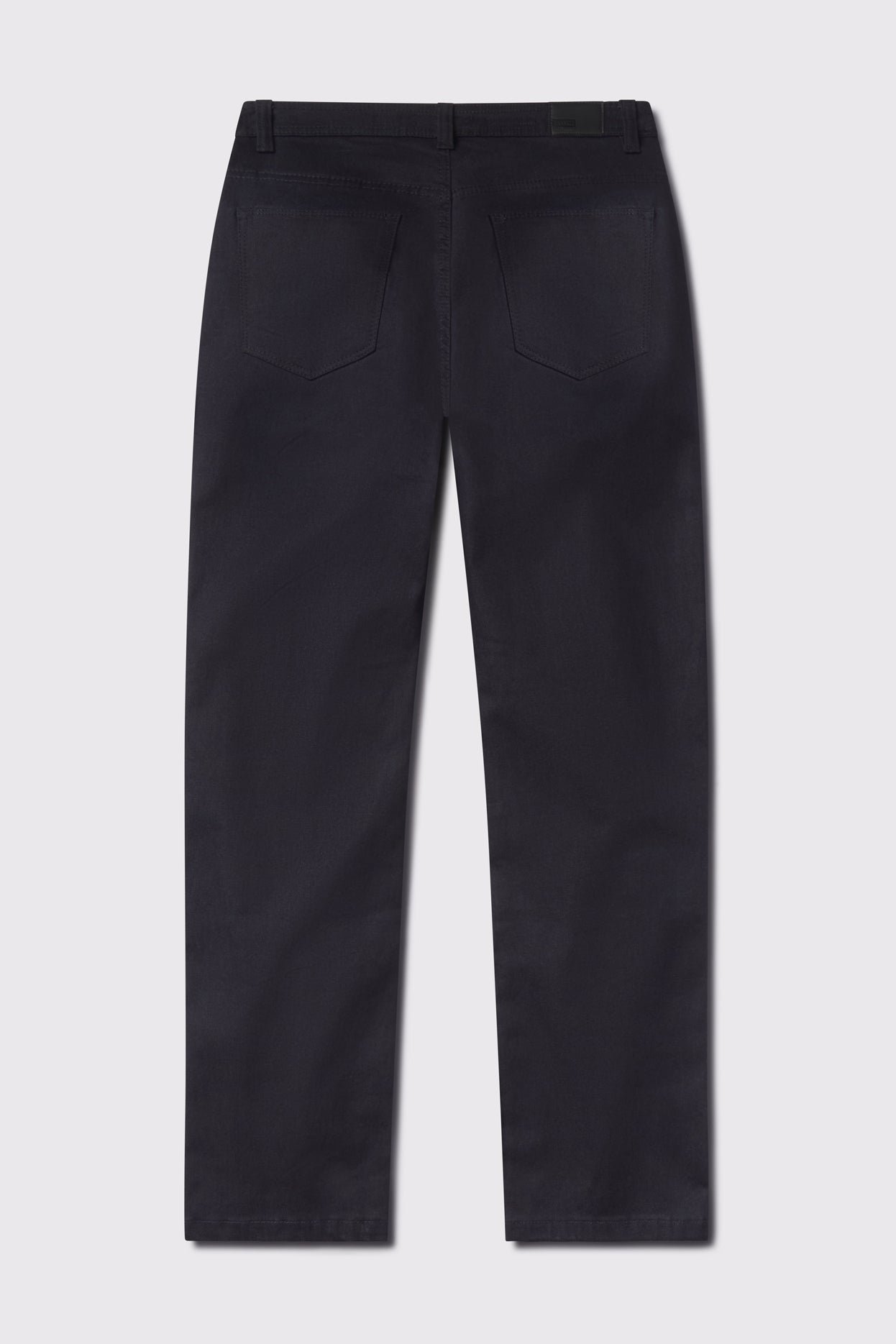 Mens Relaxed Athletic Fit Jeans 2.0 -Dark Distressed - photo from back flat lay #color_dark-distressed