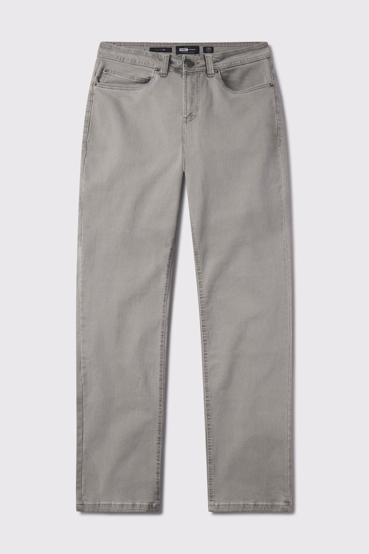 Mens Relaxed Athletic Fit Jeans 2.0 -Cement - photo from front flat lay #color_cement