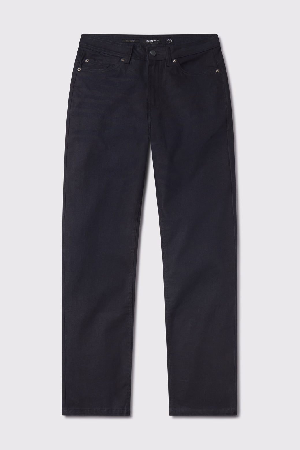 Mens Relaxed Athletic Fit Jeans 2.0 -Dark Distressed - photo from front flat lay #color_dark-distressed