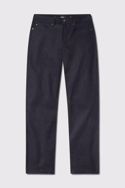 Mens Relaxed Athletic Fit Jeans 2.0 -Dark Rinse - photo from front flat lay #color_dark-rinse