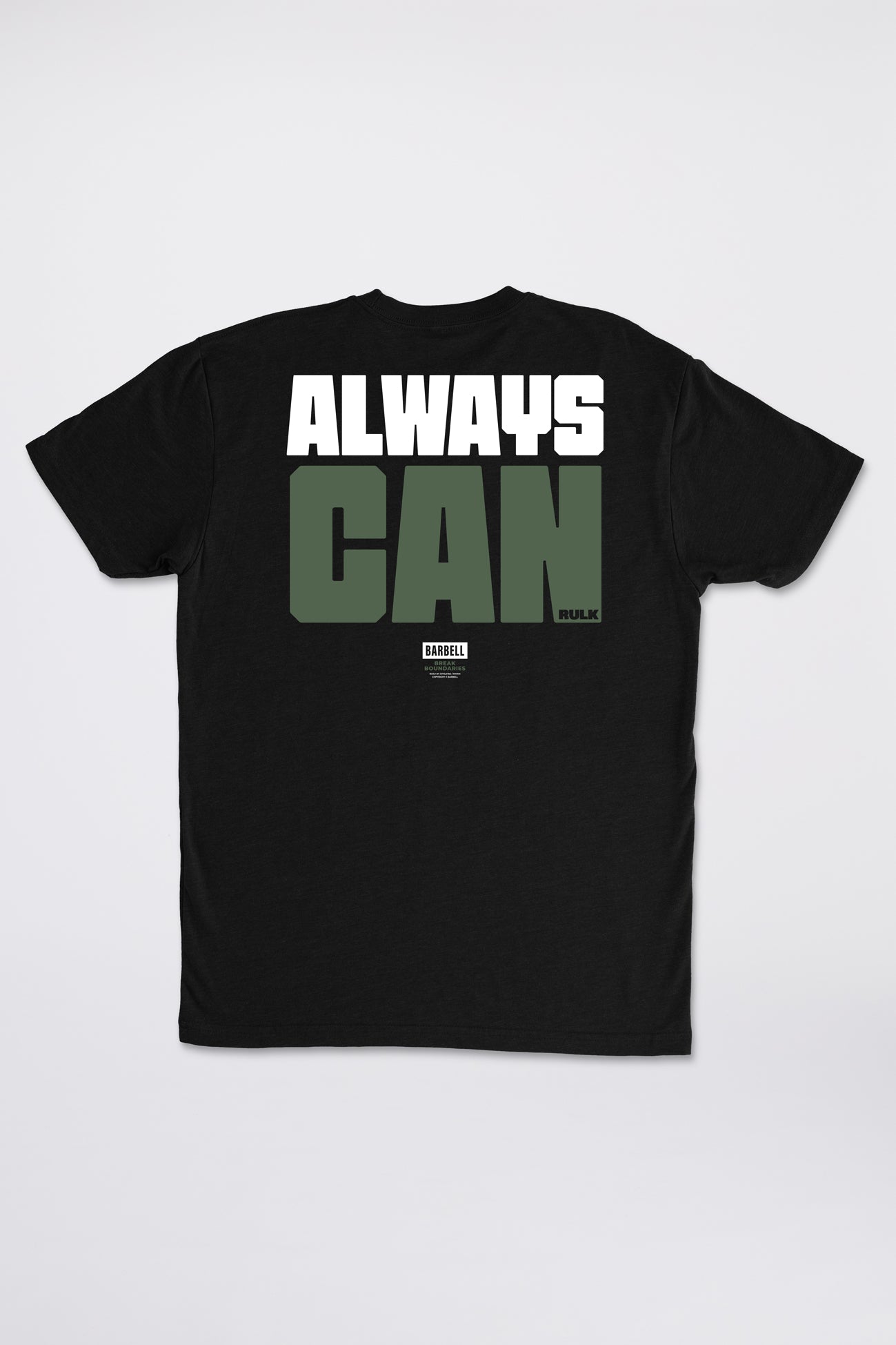 Rulk Always Can Tee - Black - photo from back flat lay #color_black