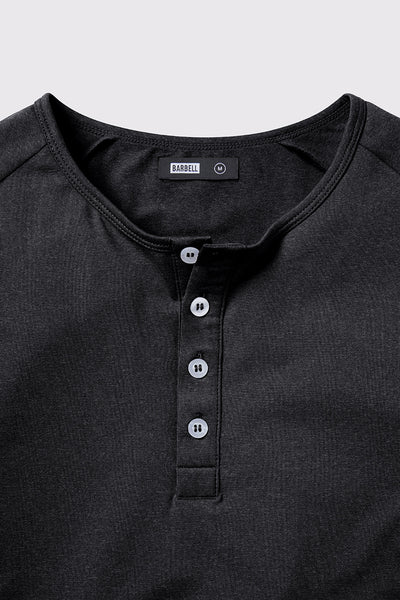 Scout Henley -Black - photo from front button detail #color_black