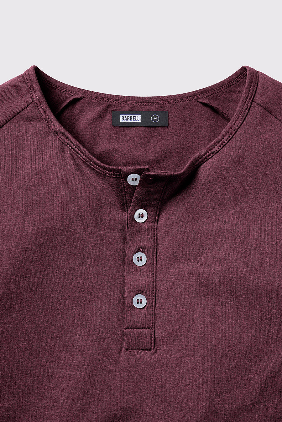 Scout Henley -Currant - photo from front button detail #color_currant