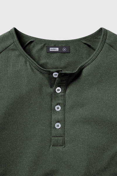 Scout Henley Short Sleeve -Rifle - photo from front button detail #color_rifle