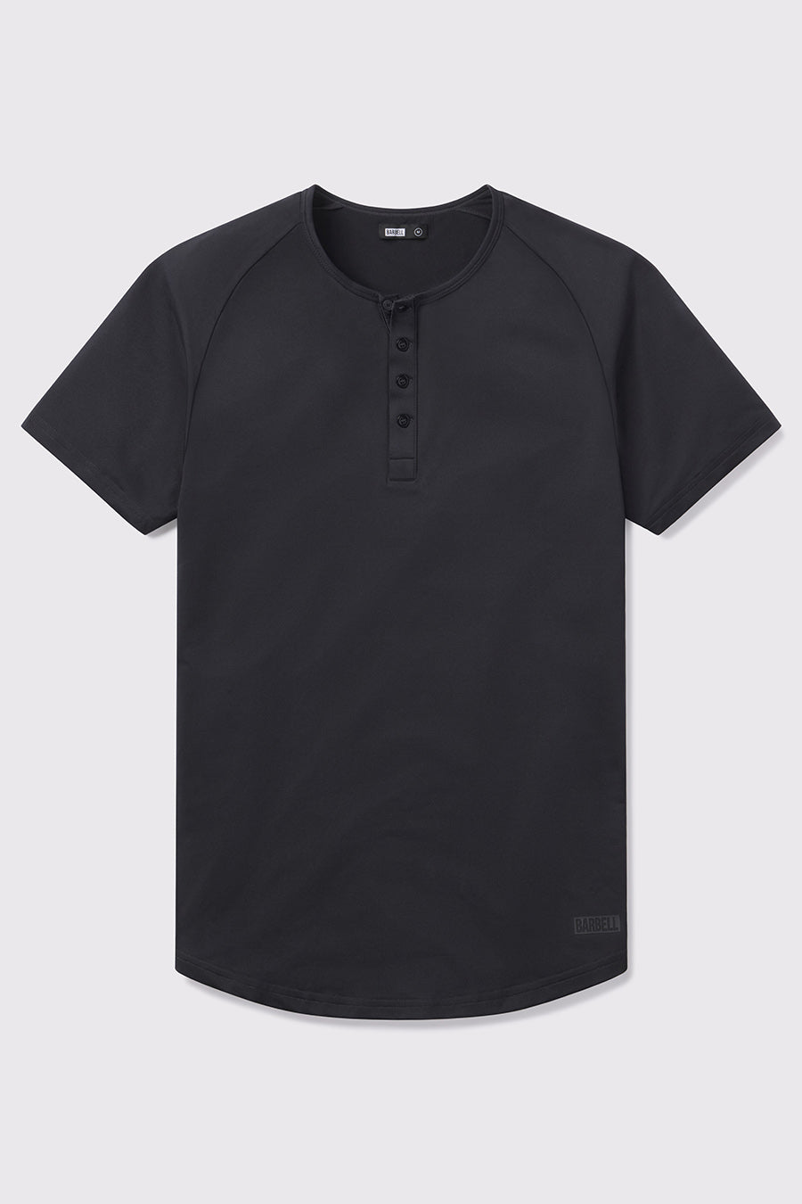 Scout Henley Short Sleeve -Black - photo from front flat lay #color_black