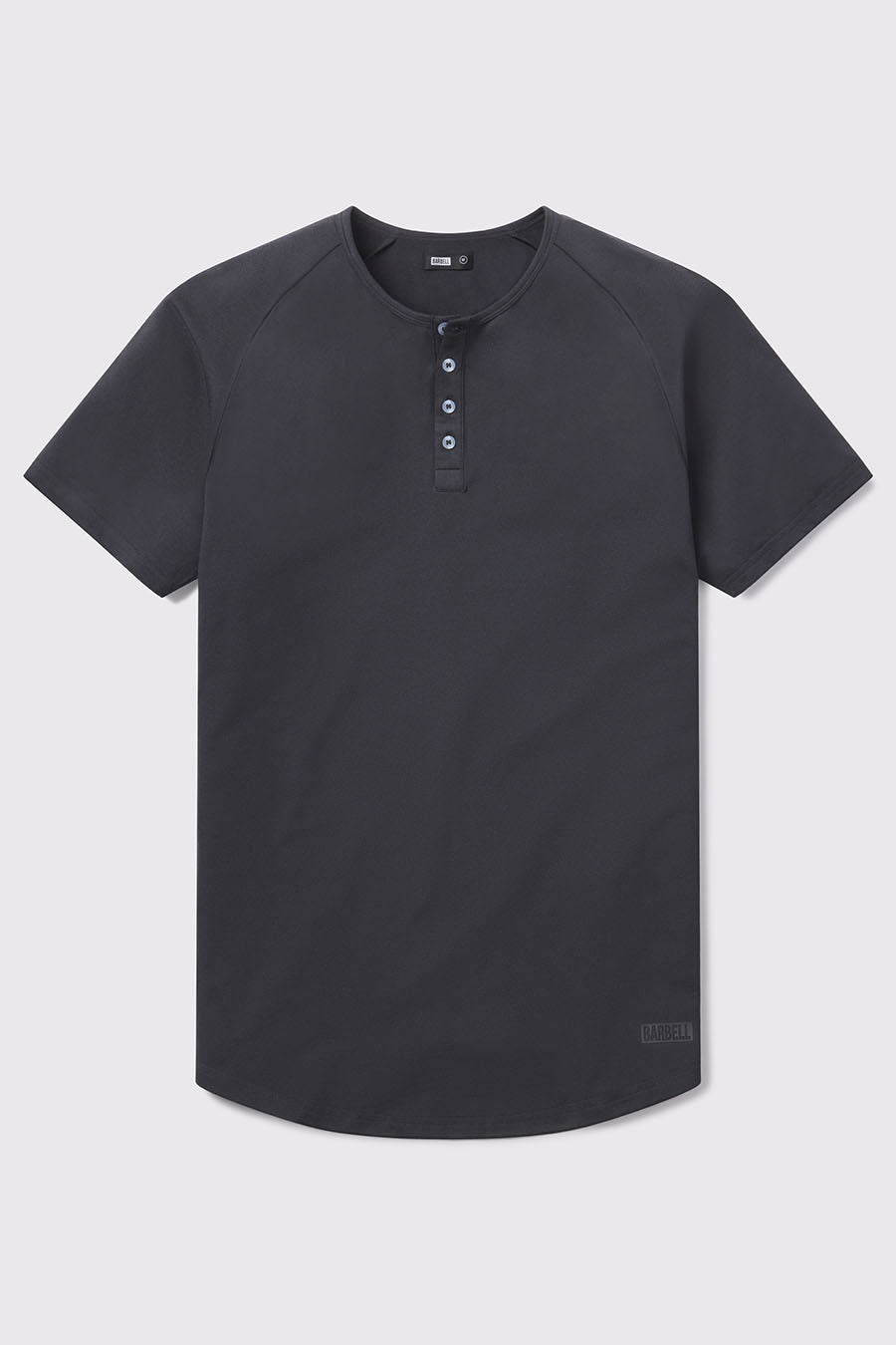 Scout Henley Short Sleeve -Charcoal - photo from front flat lay #color_charcoal