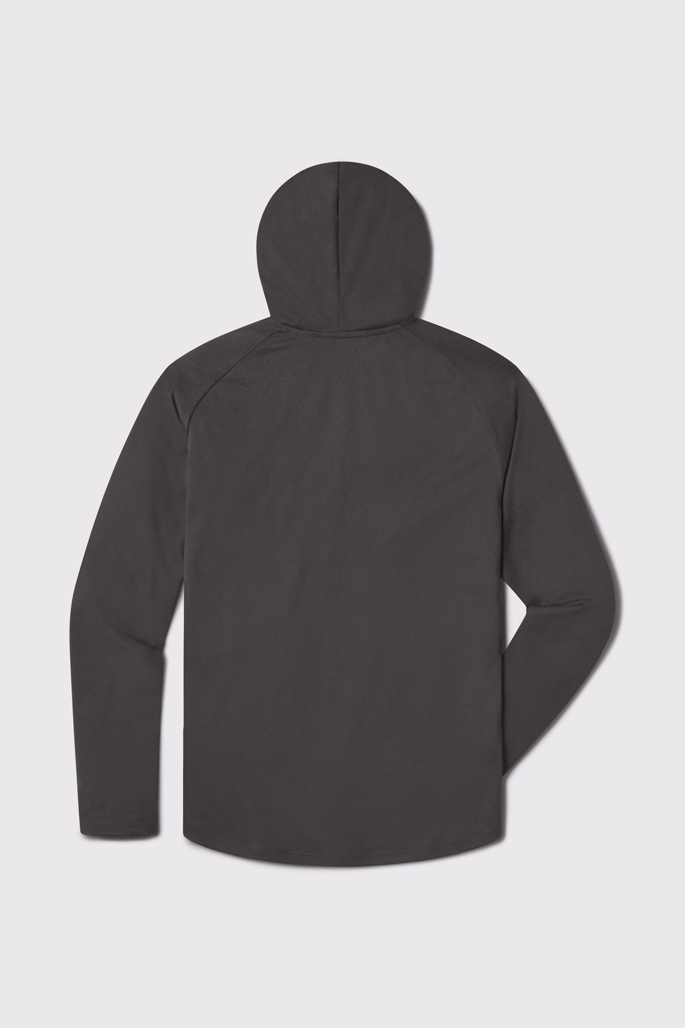 Script Stealth Hoodie - Charcoal - photo from back flat lay #color_charcoal