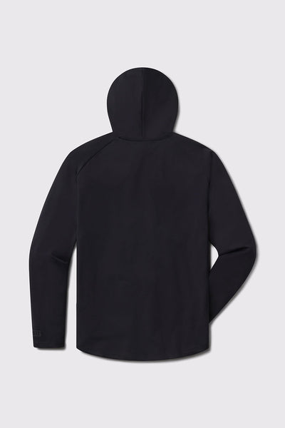 Stealth Hoodie - Black - photo from back flat lay #color_black