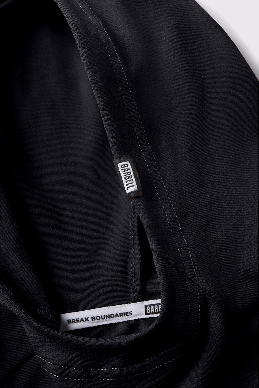Stealth Hoodie - Black - photo from detail flat lay #color_black