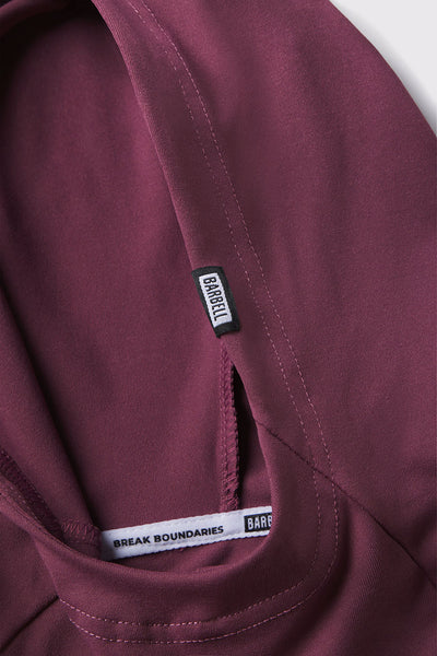 Stealth Hoodie - Currant - photo from detail flat lay #color_currant