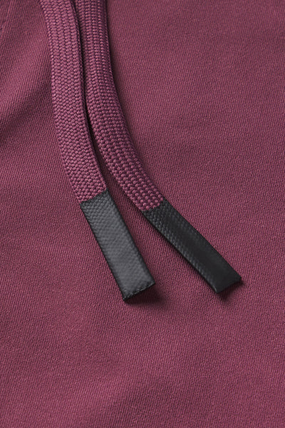 Stealth Hoodie Full Zip - Currant - photo from drawstring #color_currant